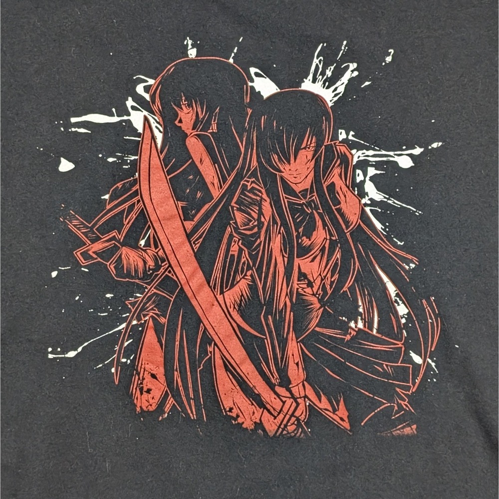 Vintage Blood-C Anime T-Shirt‎ Black Size Large MD Unisex 22x27 - Picture 2 of 6
